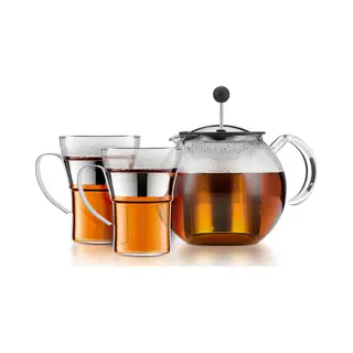 Bodum K1801-16CAR theepot Theepotset Chroom, Transparant
