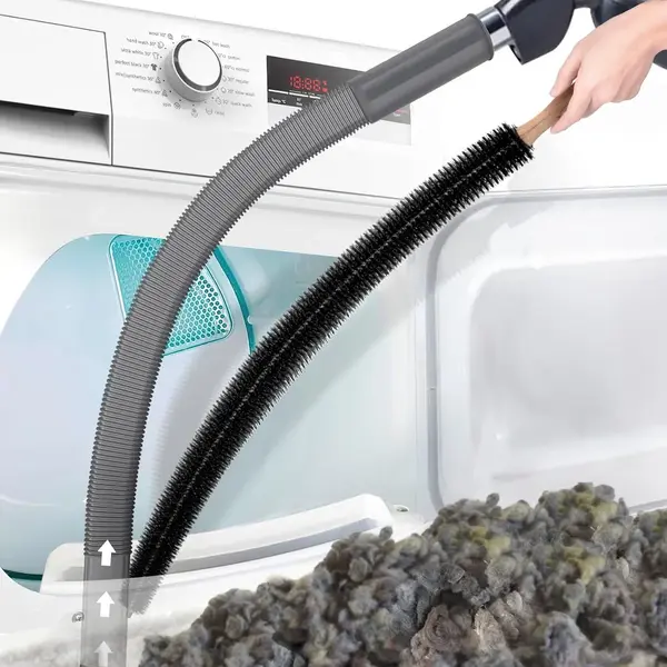 2-delige Stofzuigerset Geschikt Voor Drogerventilatie, Compatibel Met Alle Stofzuigers, Pluizenborstel Voor Droger En Stofzuigerslang Met Elastische thumbnail