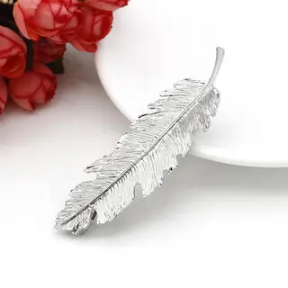 Haarclip Veertje Sier (zilverkleurig)