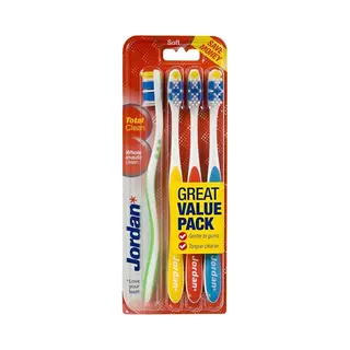 Jordan* Jordan Tandenborstel Totalclean Soft, 4 Stuk