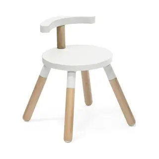 Stokke MuTable Stoel, Wit - 2023 Herontwerp - Verstelbare Zithoogte En Afneembare Rugleuning - Gemaakt Van Beukenhout - Voor Kinderen Van 1, 5 Tot 8
