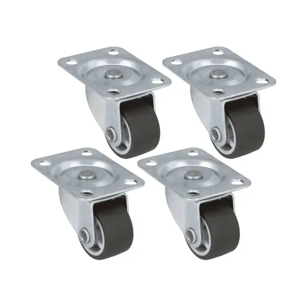 Amig Transportwielen 30mm - Set Van 4 Zwenkwielen - Geruisloze Meubelwielen - 135kg thumbnail