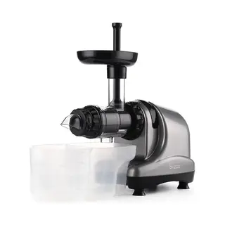 Byzoo Rhino Slowjuicer - Juicer - Horizontaal - 1000ML - Met Pulpreservoir - Verschillende Zeven - Vezelrijk - Groenten En Fruitpers- Grijs, , , ,