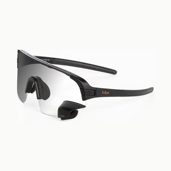TriEye Fahrradbrille Mit Rückspiegel Links – Selbsttönende Sportbrille Für Herren & Damen – Winddicht & UV400 Schutz – Rennradbrille Für thumbnail