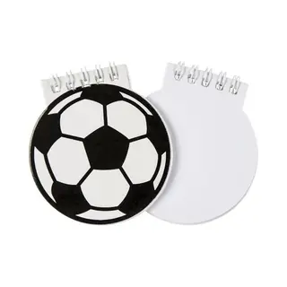 Duckiez Notitieboekje Voetbal Junior 8 Cm Karton Zwart/wit