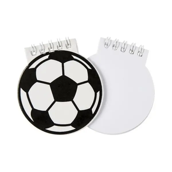Duckiez Notitieboekje Voetbal Junior 8 Cm Karton Zwart/wit thumbnail