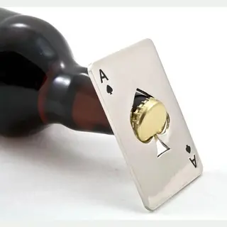 Flesopener - Bieropener Kaart Schoppen Aas