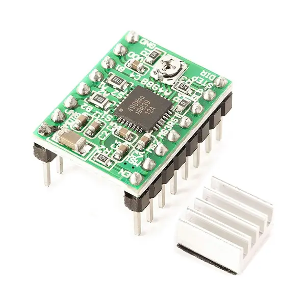 AZDelivery 1 X A4988 Schrittmotor-Treiber-Modul Mit Kühlkörper Kompatibel Mit Arduino Und Raspberry Pi Inklusive E-Book! thumbnail