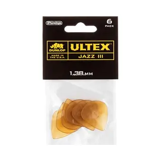 Jim Dunlop Dunlop 427P Ultex® Jazz Iii, 1.38mm, 6/Player's Pack
