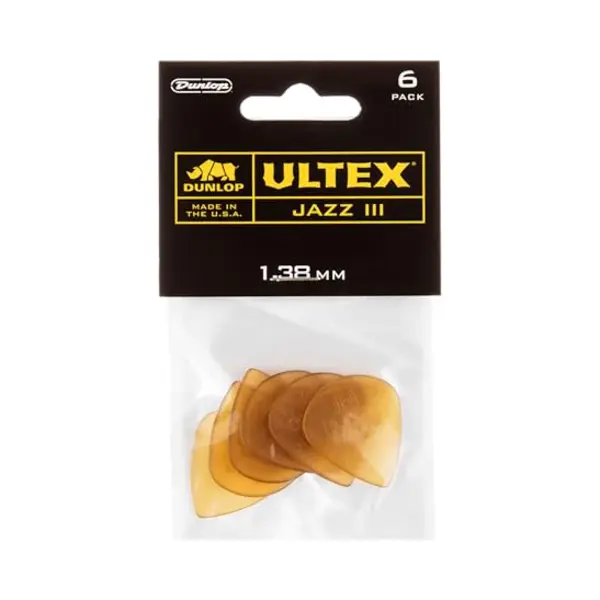 Jim Dunlop Dunlop 427P Ultex® Jazz Iii, 1.38mm, 6/Player's Pack thumbnail