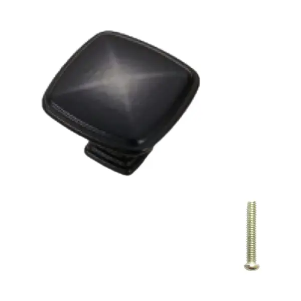 Hoexs Vierkante Kastknop - Zwart 3cm – Meubelgreep – Handvat - Meubelknop - Ladegreep thumbnail