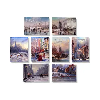 Cards & Crafts 20 Luxe Kerst- En Nieuwjaarskaarten 2 X 10 Dubbele Kaarten Met Enveloppen - Serie Traditioneel