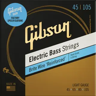 Gibson Sbg-Ssl Brite Wire Bass Strings Short-Scale 45-105 (Light) - Snarenset Voor 4-string Basgitaar