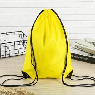 Gymtas Met Rijgkoord - Nylon Rugzakjes – Nylon Rugzak – Geel