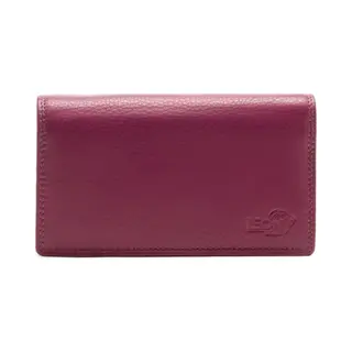 LeonDesign - Portemonnee Dames Groot - Fuchsia Kleur - Duurzaam Leer - Geschikt Voor 18 Pasjes - Ontworpen In Nederland
