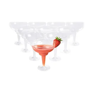 Matana 10 Plastik Cocktailgläser, Margaritagläser Kunststoff, 360ml - Mehrweg Plastikbecher - Margarita Gläser, Cocktail Becher, Dessertbecher Für