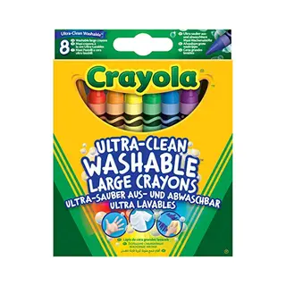 Crayola - Extra Grote Afwasbare Wasco's - 8 Stuks