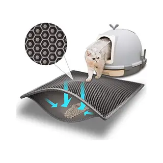 Pieviev Cat Litter Mat Litter Tray Mat Of Large Size Double Layer Honeycomb Large Holes Design Eva Material Non-Bpa, Soft On Paws And Washable