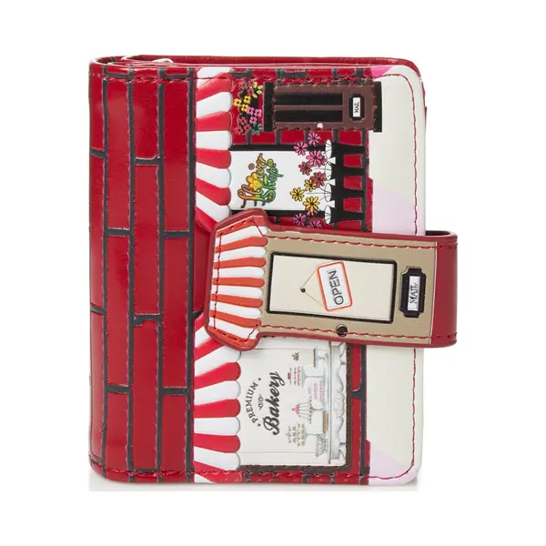 Shagwear Portemonnee - Compact Beugelportemonnee - Dames - Kunstleer - Vintage Bakery (0549sm) thumbnail