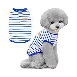 Gestreept Honden T-shirt, Zomer Honden Shirt, Zachte Katoenen Puppy Kleding, Huisdier Vest, Basic Chihuahua T-shirt, Small, Medium, Hond, Katten