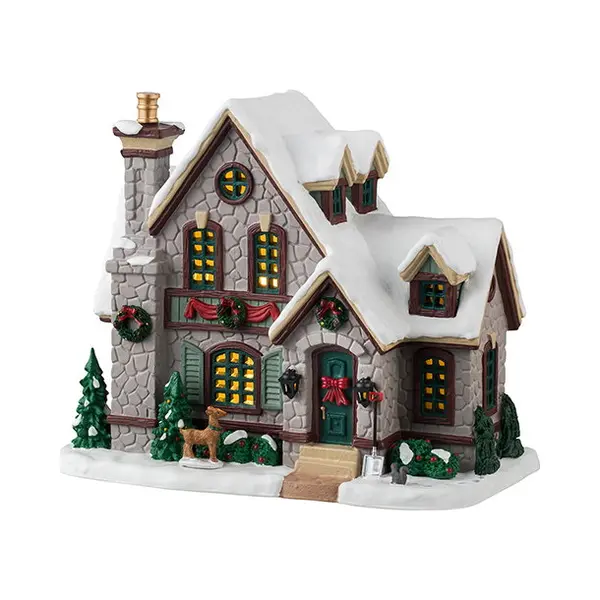 Lemax - 'White Christmas' - Verlicht Gebouw thumbnail