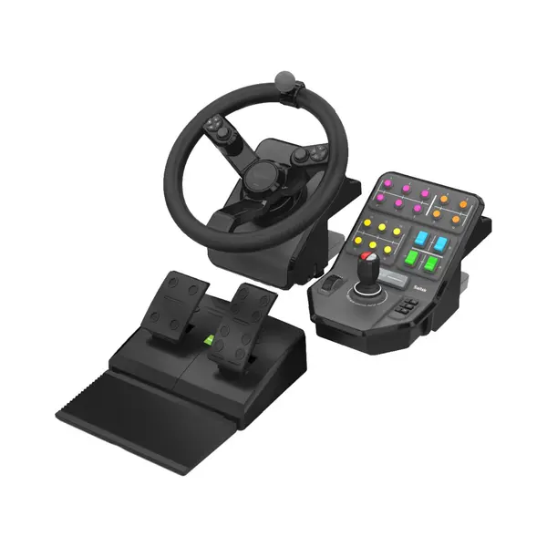 Saitek Heavy Equipment Precision Control System Zwart Usb 2.0 Stuurwiel + pedalen Pc thumbnail