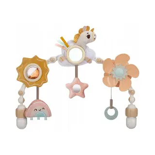 Tiny Love Sunny Stroll Activity Arch With 6 Baby-Activated Toys, 0m +, Adjustable Clips Fit Most Pram Or Pushchair, Magical Music Mobile, Unicorn