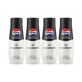 SodaStream Pepsi Zero Siropen - Cola Smaak - Goed Voor 36L Bruisende Drank - 4 Stuks - 4x440ml