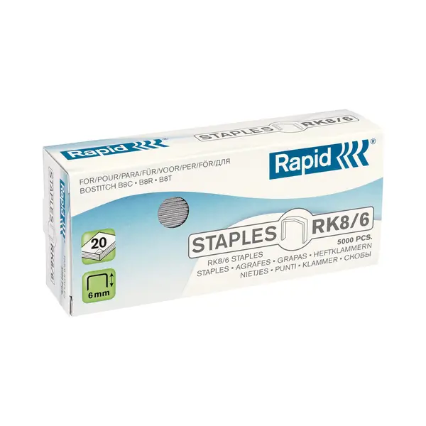 Rapid RK8/6 Pak nietjes 5000 nietjes thumbnail