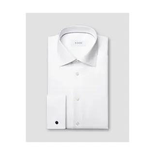 Eton Overhemd Wit, Effen