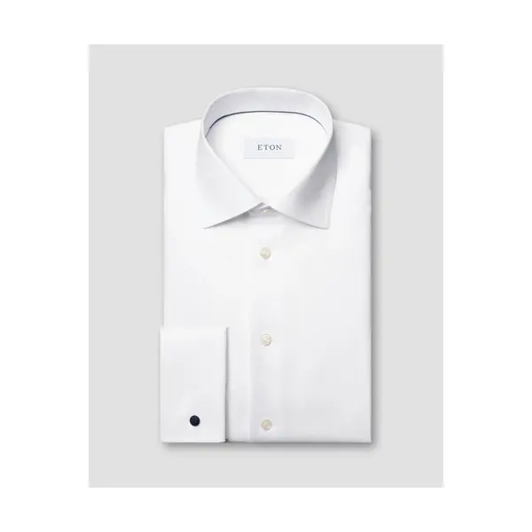 Eton Overhemd Wit, Effen thumbnail