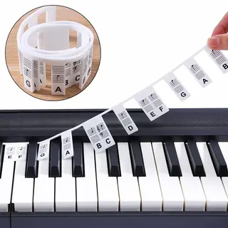 Inf Verwijderbare Piano- En Toetsenbordlabels 61 Toetsen Wit