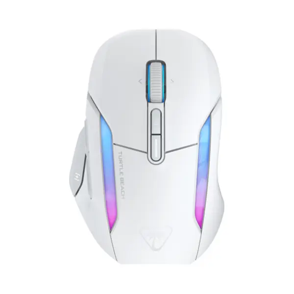Turtle Beach Kone Ii Air – Kabellose, ergonomische Rgb-Gaming-Maus, 350-Stunden-Akku, optischer 26K Dpi Sensor, 21 programmierbare Funktionen, 4D-Free-Spin-Scroll-Rad, Weiß thumbnail
