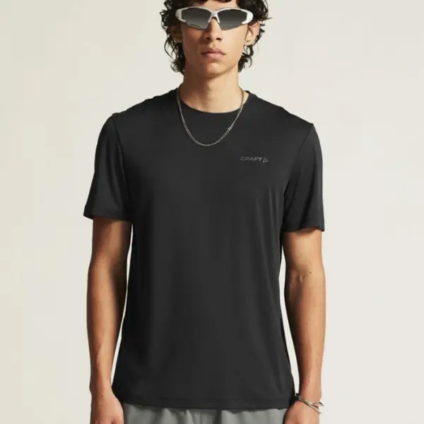 Craft Core Essence Ss Tee 2 M Heren Sportshirt - Zwart thumbnail