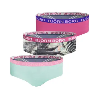 Björn Borg - Meisjes - Palm Leaf Hipster 3-Pack - Groen/Multicolour/Roze - Maat 158-164