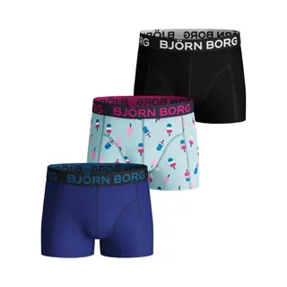 Björn Borg - Jongens - Boxershort Gelato 3-Pack - Blauw/Multicolour/Zwart - Maat 146-152