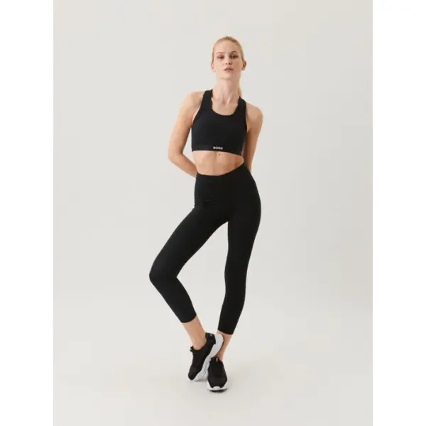 Björn Borg - Dames - Sthlm High Waist 7/8 Tights - Zwart - Maat 38 thumbnail