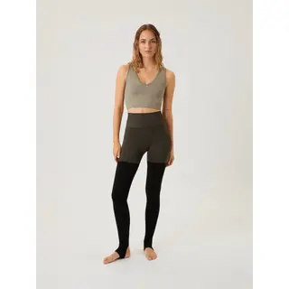 Björn Borg - Dames - Sthlm Seamless Open Heel Tights - Groen/Multicolour/Zwart - Maat S / M