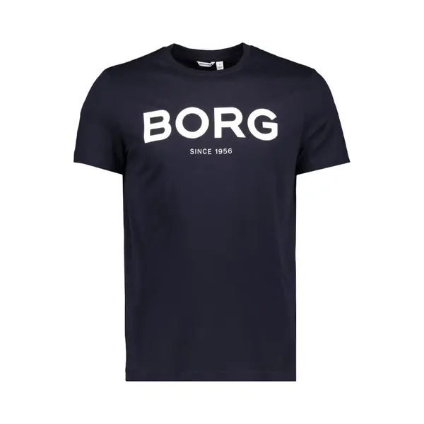 Björn Borg Bb Logo Leisure - T-Shirt - Tee- Top - Heren - Maat M - Donker Blauw thumbnail