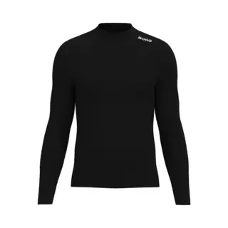 Björn Borg Heren Sport Top Met Lange Mouwen - Merino Blend - Merino Wollen Thermoshirt - Heren Thermo Ondergoed - L - Zwart