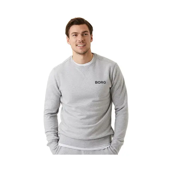 Björn Borg - Heren - Borg Essential 4 Crew Sweatshirt - Grijs - Maat M thumbnail