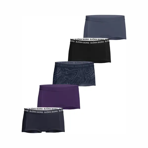 Björn Borg 5-Pack Meisjes Boxershorts - Core Minishorts - 116 - Paars thumbnail