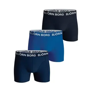 Björn Borg Cotton Stretch Jongens Boxershort - 3 Stuks - Blauw/Blauw - Jongens Onderbroek - Maat 170