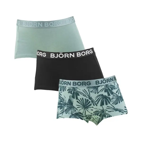 Björn Borg 3-Pack Meisjes Boxershort - Minishorts - 164 - Groen thumbnail