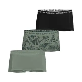 Björn Borg 3-Pack Meisjes Boxershort - Minishorts - 170 - Groen