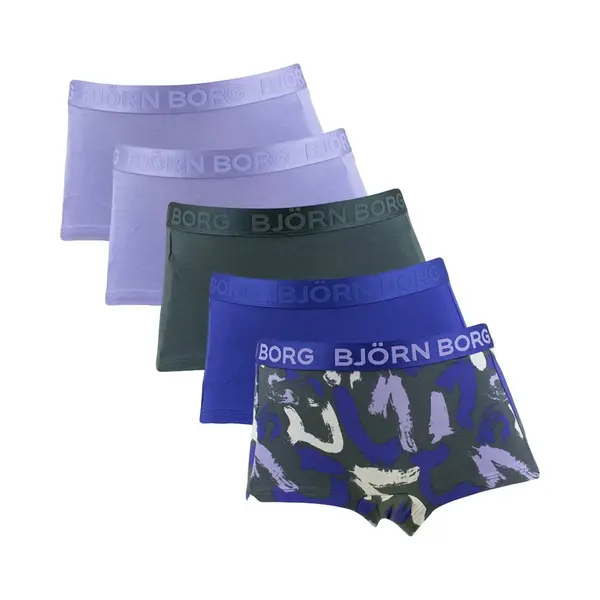 Björn Borg 5-Pack Meisjes Boxershorts - 100% Katoen - 152 - Paars thumbnail