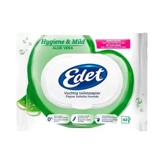 Edet - Vochtig Toiletpapier - Aloë Vera Extracten - (42 Stuks)