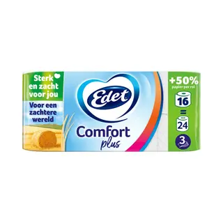 Edet Comfort Plus Toiletpapier Met Stro - 16 Rollen