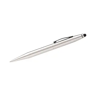 Cross Tech2 Chrome Ballpoint Pen With Stylus Incl. Premium Gift Box – Refillable Medium Ballpen