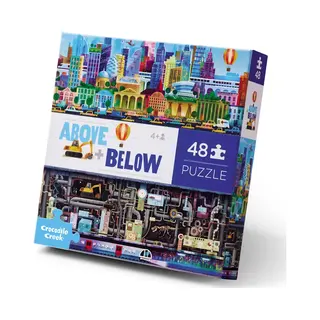 Crocodile Creek | Above + Below Puzzles, 48 Stuks - Stad